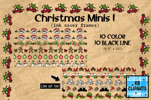 Christmas Minis 1 Ink Saver Frame Border: A Versatile and Economical Choice for Your Holiday Projects