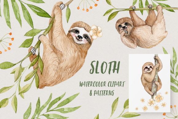 Exploring the Versatility of Watercolor Sloths in Creative Projects