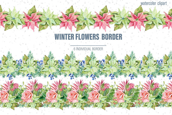Exploring the Versatility of Winter Water Color Flowers Clipart