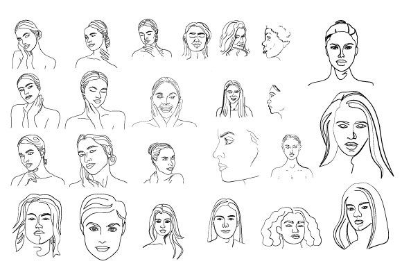 Line Abstract Face Women Boho: A Versatile Design Element