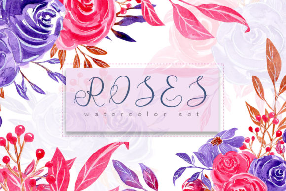 Pretty in Pink Rose Set: A Versatile and Stylish Watercolor Collection