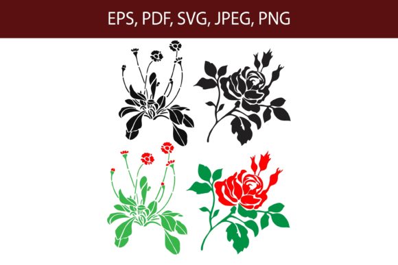 Set Coloring Design for SVG Cut File: A Versatile Solution for Wedding Invitations and Floral Designs