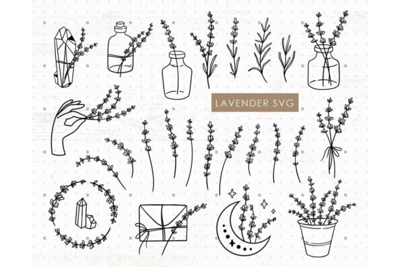 Unlocking Creativity and Enhancing Branding with the Lavender Set, Wildflowers SVG Bundle