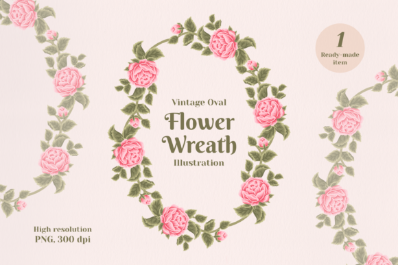 Vintage Pink Garden Peony Flower Wreath: A Strategic Asset for Creative and Professional Projects